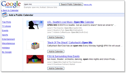Google Calendar Gallary