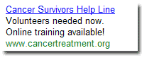 CancerInfo.org sample ad