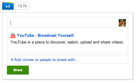 Sharing to Google+