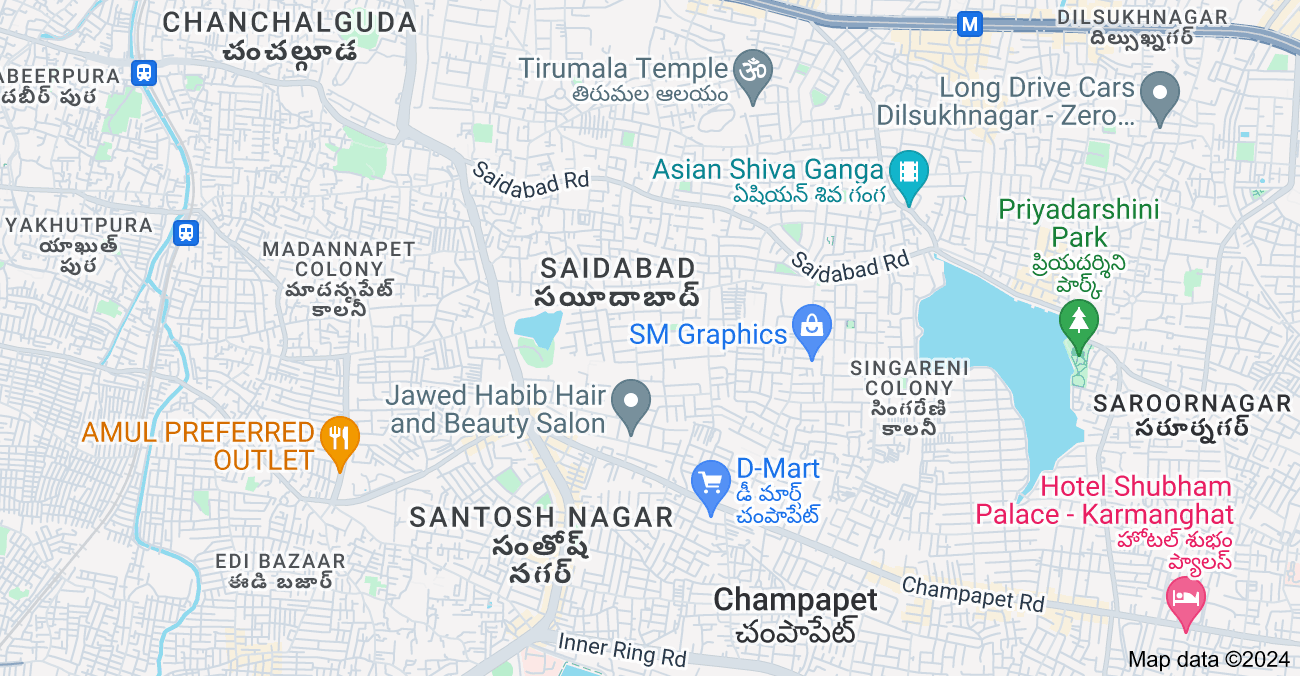 Map of Saidabad, Hyderabad, Telangana 500059, India