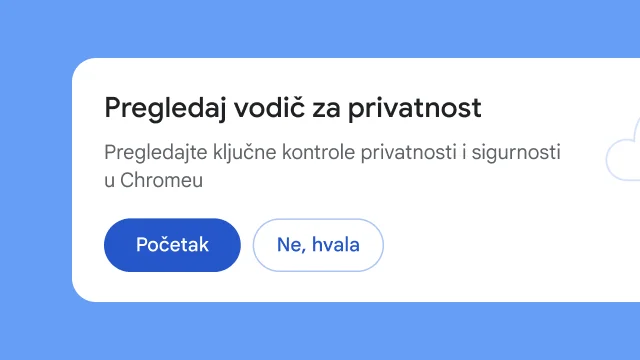 Izolirani modul pita korisnike žele li istražiti vodič za privatnost.
