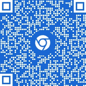 QR code that redirects to the store so the user can download chrome on their device.