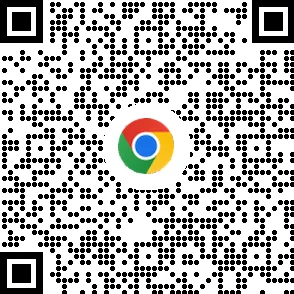 QR code that redirects to the store so the user can download chrome on their device.
