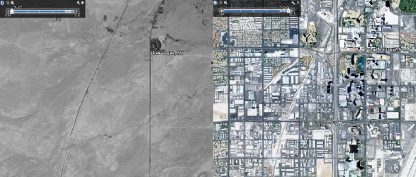Comparaison de Las Vegas en 1950 et en 2010