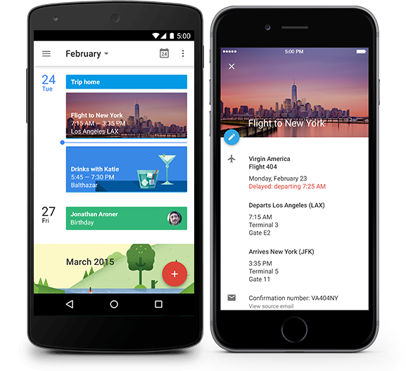 Consigue la nueva aplicación Google Calendar para Android y iPhone
