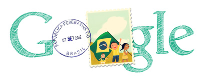 Google Doodle Brazil Independence Day 2012
