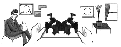 Google-Doodle: 129. Geburtstags von Hermann Rorschach