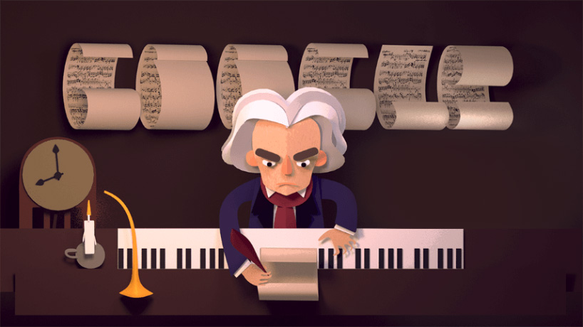 Celebrating Ludwig van Beethoven's 245th Year Doodle