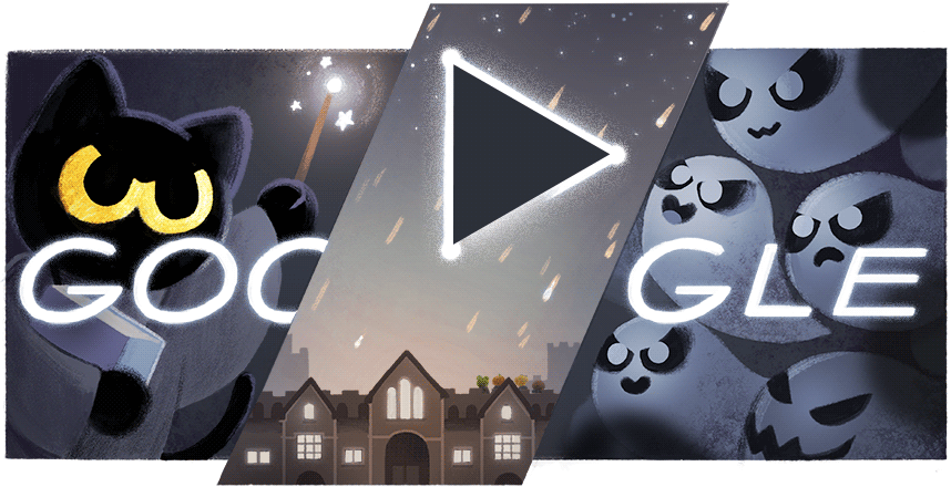 Google Doodles  Google doodles, Jogos do dia das bruxas, Dia das