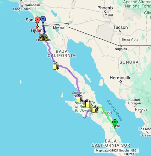 Baja Mexico Map Google Baja Directions   Google My Maps