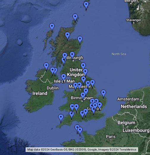 uk airports on map Uk Airports Google My Maps uk airports on map