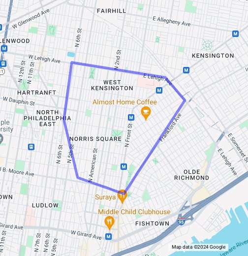 Map Of Kensington Philadelphia West Kensington   Google My Maps