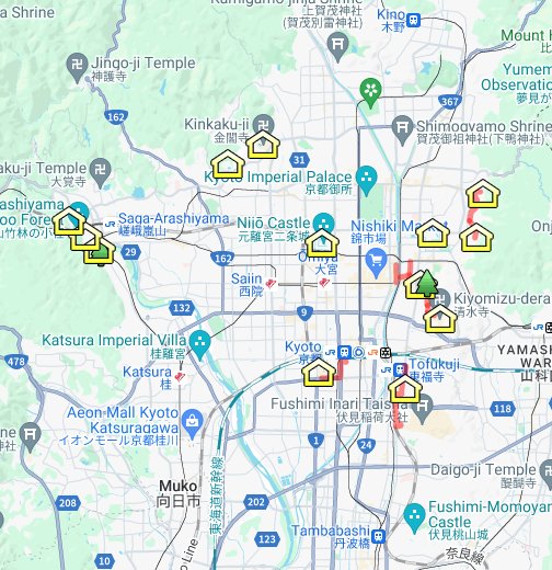 京都- Google My Maps