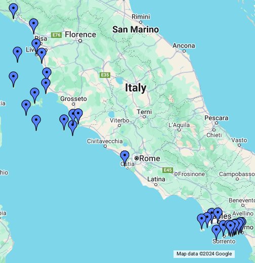 Mapa de Map of Minori - Amalfi coast - (Italy) in gray ǀ Mapas de