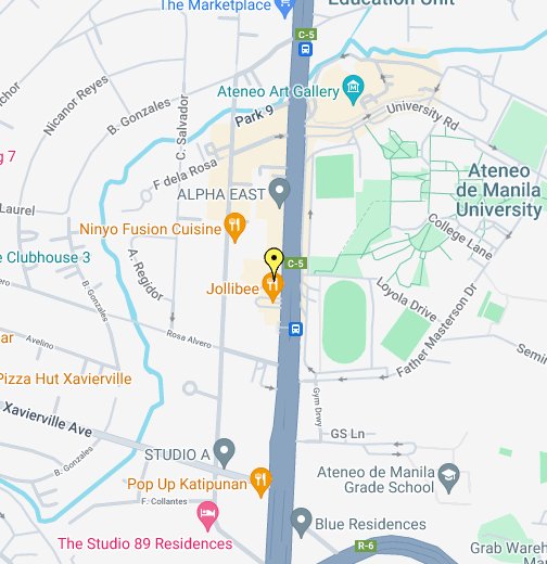map of katipunan quezon city Cello S Katipunan Google My Maps map of katipunan quezon city