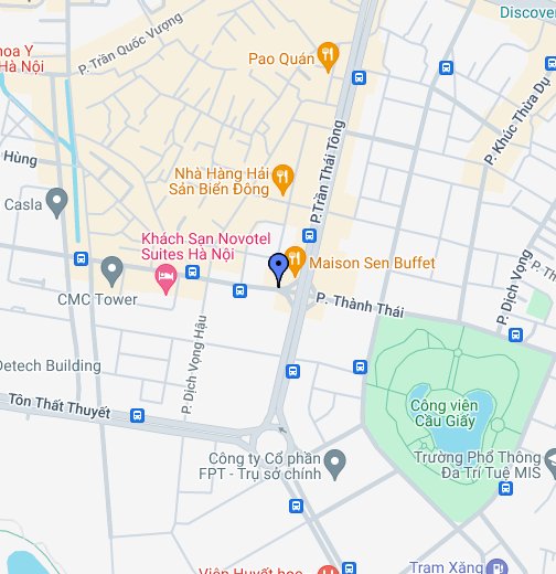 Vị trí A36-B12 phố Duy Tân trên Google Map: A36-B12 phố Duy Tân, Cầu Giấy, Hà Nội là địa chỉ gần gũi với nhiều người dân trong khu vực này. Bạn có thể tìm thấy vị trí chính xác của địa điểm này trên Google Map và khám phá những điều thú vị xung quanh như các quán ăn ngon, địa điểm mua sắm và giải trí. Hãy sử dụng công cụ này để định vị và trải nghiệm khu vực này nhé!