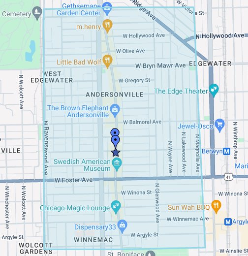 Map Of Andersonville Chicago Andersonville, Chicago   Google My Maps