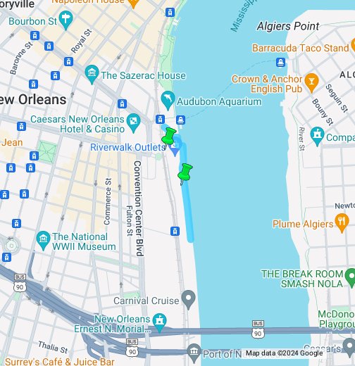 New Orleans Riverwalk Map Riverwalk, New Orleans   Google My Maps