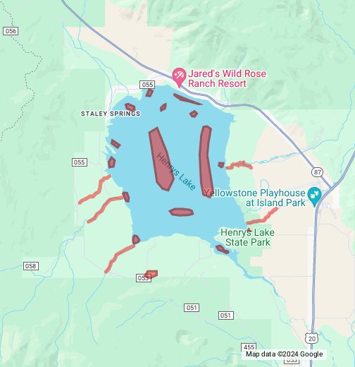 Henrys Lake Fishing Map FISHING OPK