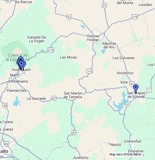 guanajuato mexico map