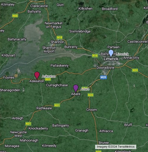 Map Of Limerick County Co Limerick, Ireland   Google My Maps