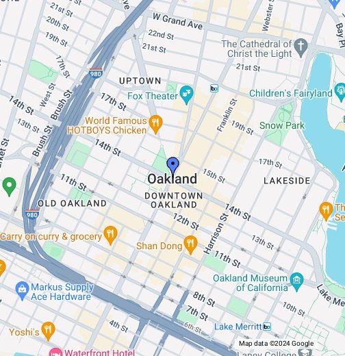 street map of oakland california Oakland Ca Google My Maps street map of oakland california