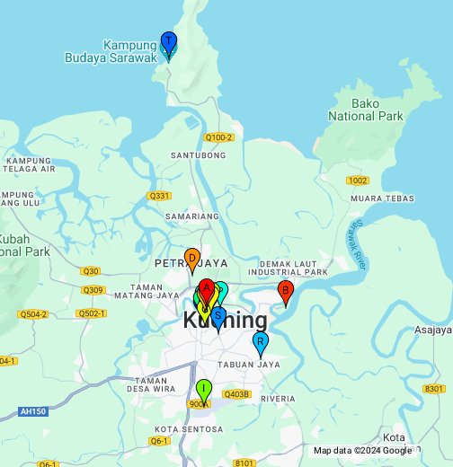 Map Of Kuching City Map of Kuching, Sarawak   Google My Maps