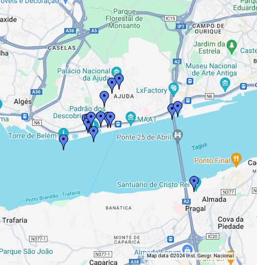 mapa lisboa belem Belem district, Lisbon   Google My Maps
