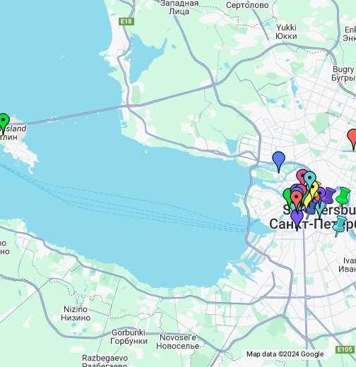 Pietarin nähtävyyksiä kartalla - Google My Maps