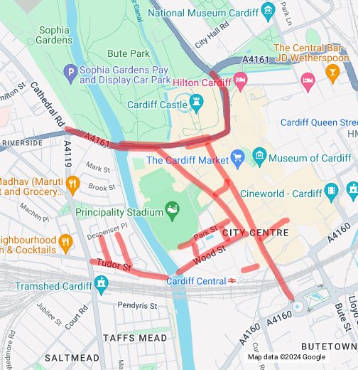 Cardiff city centre road closures in place