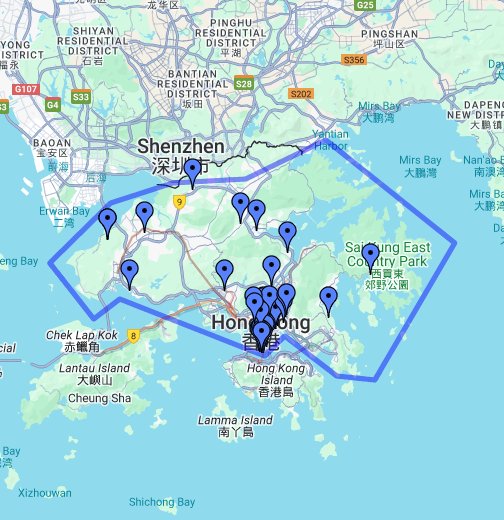 Map Of Kowloon Hong Kong Kowloon & New Territories (Hong Kong) Map   Google My Maps