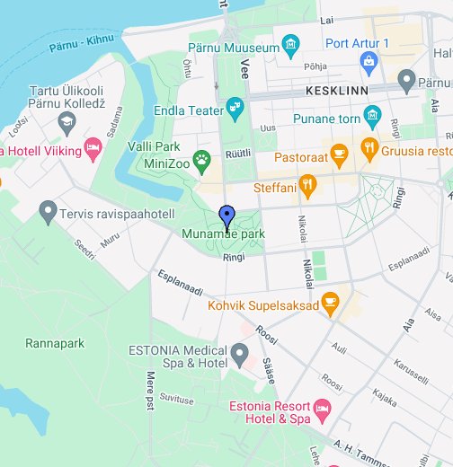 pärnu kartta Pärnu Munamäe park   Google My Maps