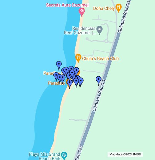 Paradise Beach Cozumel - Google My Maps