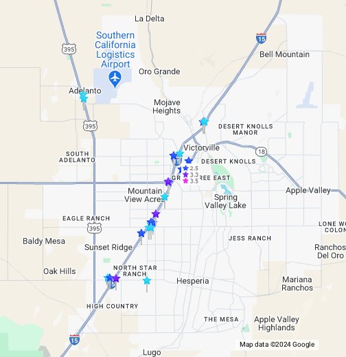 Starwood Hotels California Map Victorville CA Hotels Map   Cheap Rates, Hotel Reviews, Discount 