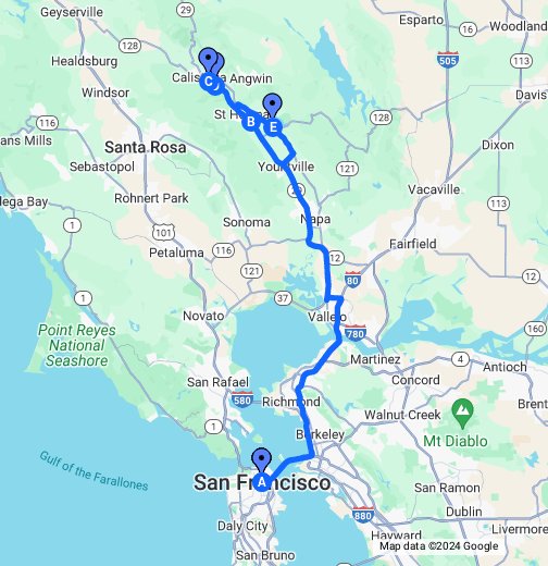 Map Of California Valleys Napa Valley, CA   Google My Maps