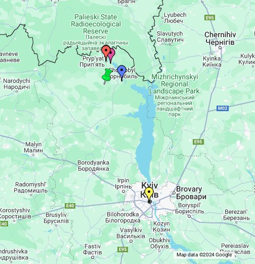 karta tjernobyl Kiev, Tjernobyl och Pripjat   Google My Maps