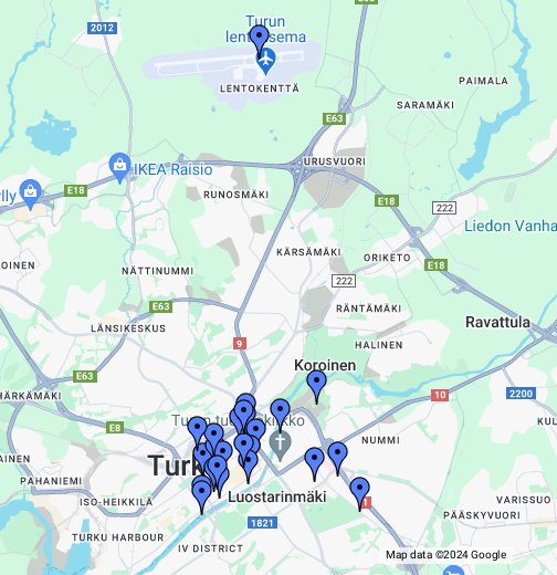Locations In Turku Google My Maps