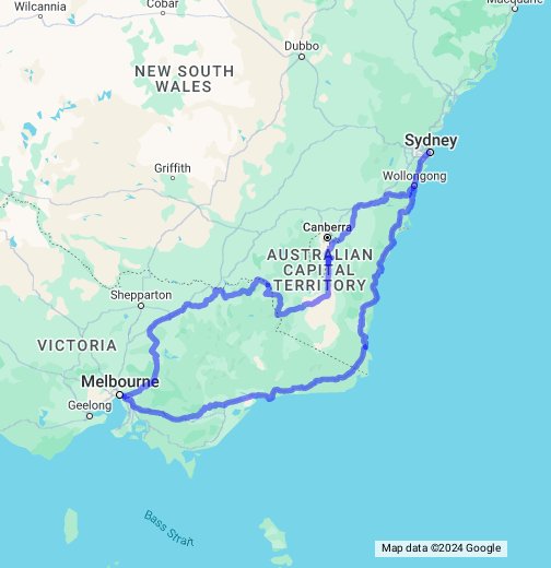 Sydney To Melbourne Map