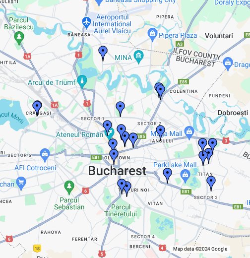 harta bucuresti barbu vacarescu NON STOP uri de Bucuresti   Google My Maps