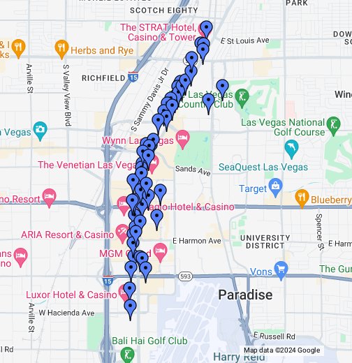 Driving directions to Riviera Hotel & Casino, Las Vegas, NV - Google My Maps