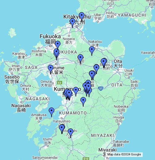 201211 Japan 九州-熊本-阿蘇-由布院- Google My Maps