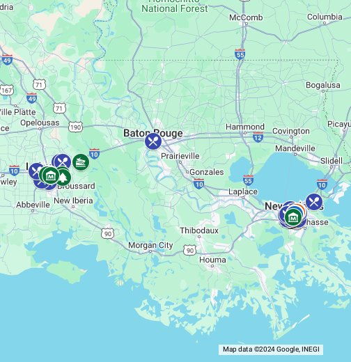 Google Map of New Orleans, Louisiana, USA - Nations Online Project
