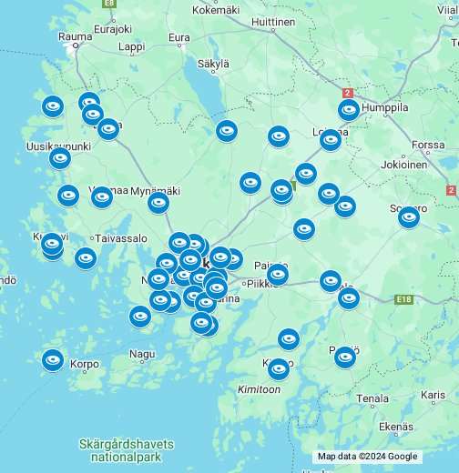 Frisbeegolfradat Varsinais-Suomessa 2017 - Google My Maps