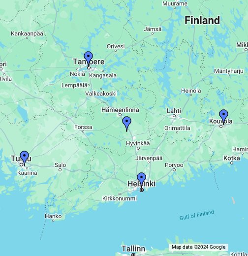Suomen huvipuistot - Google My Maps