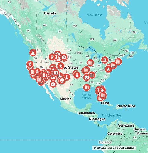 Yhdysvaltain kartta - Google My Maps