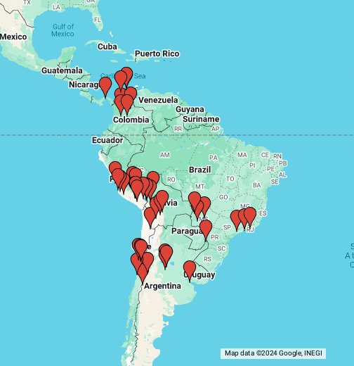 South America - Google My Maps