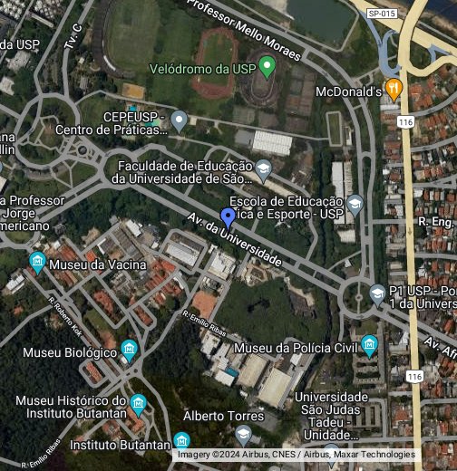Como ir da Rodoviária ao Campus da USP - Google My Maps