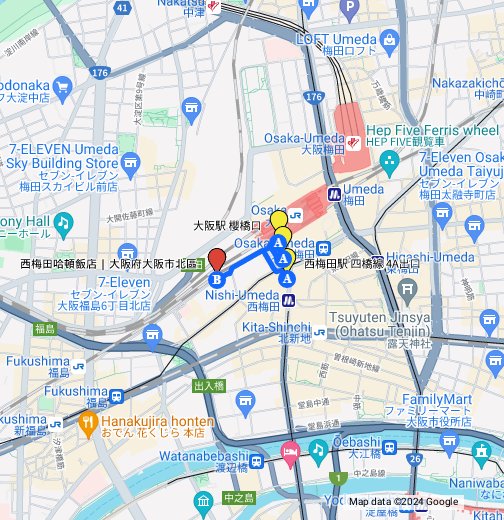 西梅田哈頓飯店 大阪府大阪市北區 Google My Maps