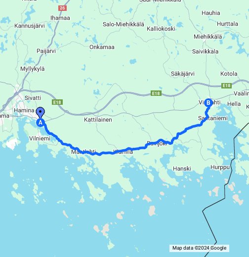 Suomen parhaat mutkatiet Hamina-Virolahti museotie - Google My Maps