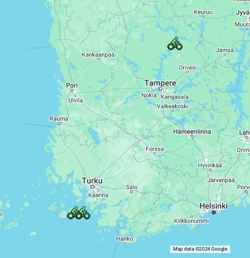 Suomen kartta pyörämatkat - Google My Maps